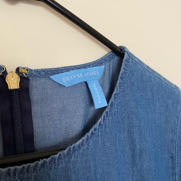 Draper James Chambray Faux Wrap Dress - Picture 6 of 7